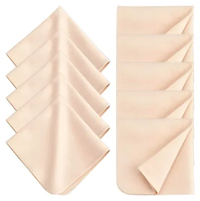 Produktbild von 20 Stück Chamois-Tuch Wildleder Fiberglas-Reinigungstuch Saugfähiges Schnell Trocknendes Natürliches Chamois-Autowaschtuch Zum Glätten von Töpferwaren, Beige