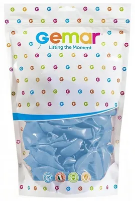Productafbeelding van Latexballonnen, poederblauw, 33 cm, pastelkleur, 50 stuks