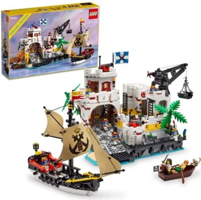 Image de LEGO Icons Eldorado Fortress, jeu de briques classique pour les fans de modélisme adultes, bateau pirate à construire avec 8 minifigures, cadeau pour lui, pour elle, pour les hommes et les femmes, 10320