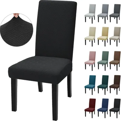 Immagine prodotto di Copri sedie, set da 4, elasticizzati, universali, neri