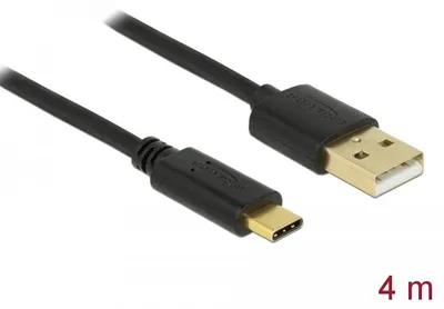 Produktbild von DELOCK Kabel USB 2.0 A > C 4.0m schwarz