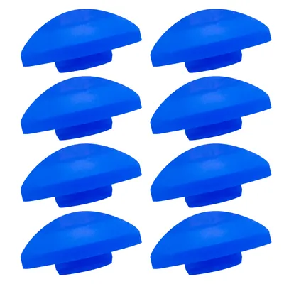 Produktbild von AWM Trampolin Endkappen Set blau Schutzkappen 25 mm Sicherheitsnetz Kappen Halbrund (8x)