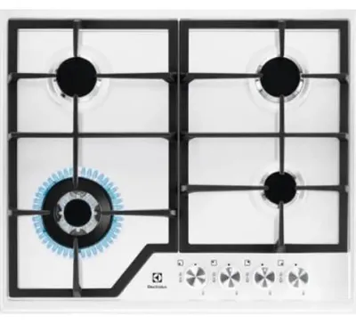 Obrázek produktu pro Electrolux EGS6436WW, Bílá, Vestavěné, Plynový, Nerezová ocel, 4 zóna/zón, 4 zóna/zón
