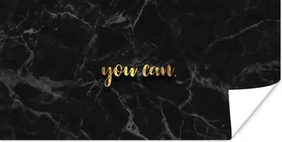 Produktbild von MuchoWow® Poster Zitate - Motivation - Gold - Marmor 40x20 cm - Poster für die Wand - Poster Schlafzimmer
