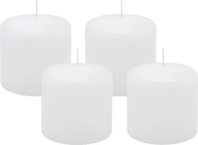Produktbild von 4er Set Adventskranzkerzen Weiß Ø 60 x 60 mm