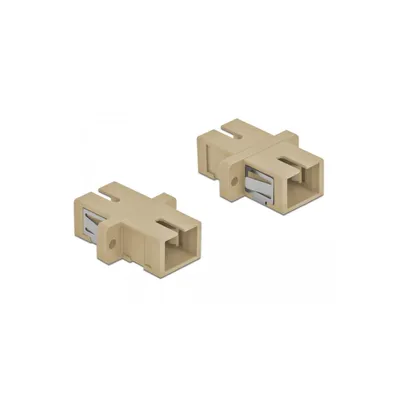 Produktbild von DeLOCK LWL Kupplung SC Simplex Buchse zu SC Simplex Buchse Multimode 4 Stück beige, SC, Weiblich/Weiblich, Beige, Einzelmodus, Keramik, 4 Stück(e)