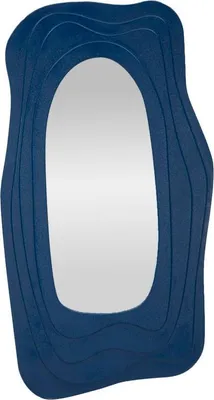 Obrázok produktu pre FURNLUX Nástenné zrkadlo Daphne Blue 90cm / Hlavná farba: modrá / Rozmery: 90 x 165 x 4 cm