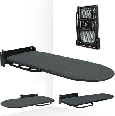 Image de Table de repassage Famanu, pliable, pivotante à 90 degrés, résistante à la chaleur, dimensions : 1070 mm x 300 mm x 35 mm