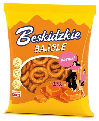 Produktbild von Beskidzkie Mini-Bagels mit Karamellgeschmack, knusprig, 200 g