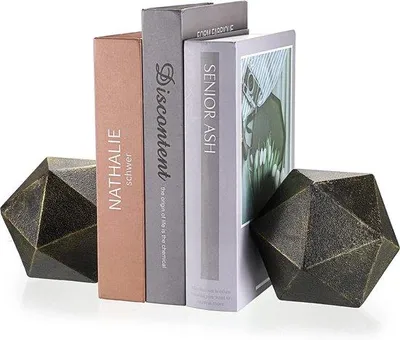 Productafbeelding van Famanu boekensteunen van gietijzer - Veelzijdig, zwart/goud