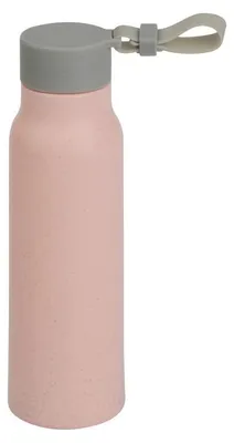 Produktbild von Glaswasserflasche/Trinkflasche - hellrosa - 300 ml - Sportflasche
