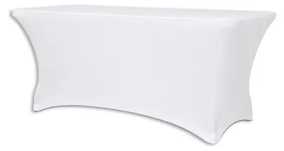Obrázok produktu pre Strečový poťah na obdĺžnikový stôl 150x75 cm – elastický, nekrčivý - Biela