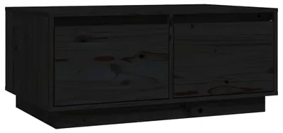 Produktbild von vidaXL Couchtisch Schwarz 80x50x35 cm Massivholz Kiefer