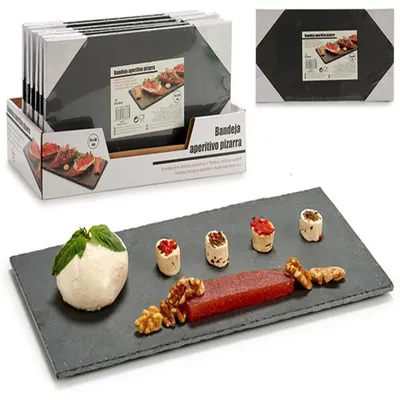 Produktbild von Tablett für Snacks Schwarz Tafel (15 x 30 cm)