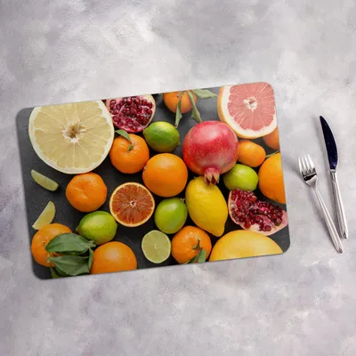Produktbild von Tischset 4x45x30 cm Platzset Tischmatte Platzmatte Untersetzer - Farblich Früchte