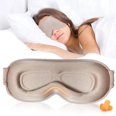 Produktbild von Lichtblokkerendes Schlafmasker, 3D, rosa, elastisch, für Seitenschläfer