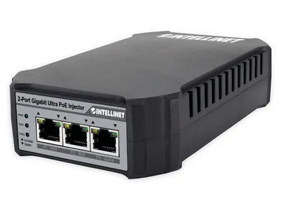 Zdjęcie produktu dla Intellinet 561488, Gigabit Ethernet, 10,100,1000 Mbit/s, IEEE 802.3, IEEE 802.3ab, IEEE 802.3af, IEEE 802.3at, IEEE 802.3u, Cat5, Cat5e, 100 m, Transfer danych, PoE, Zasilanie