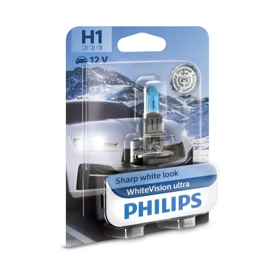 Produktbild von 1x PHILIPS H1 Glühlampe Fernlicht 12V 55W P14.5s Halogen 12258WVUB1