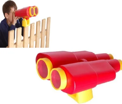 Produktbild von Wippchen-Shop Fernglas für Kinder Spielplatz Fernrohr Spielzeug Spielturm Zubehör Spielhaus Rot