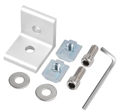 Image de Lot de 10 supports de fixation en aluminium pour écrous en T