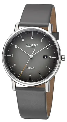 Produktbild von Regent Lederarmband Herren Uhr Armbanduhr Analog Leder grau D3URF1547