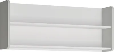 Produktbild von Wandregal 118 cm weiß mit grau FLINT-129