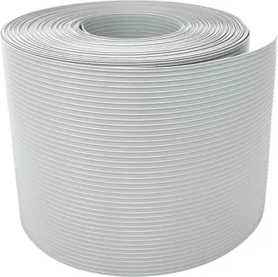 Produktbild von FORTENA Zaun Sichtschutzstreifen (grau) –26m lang, 19 cm hoch, mit Form- und Farbgaranti, idealerSichtschutz für Gartenzaun, Doppelstabmattenzaun: Grau