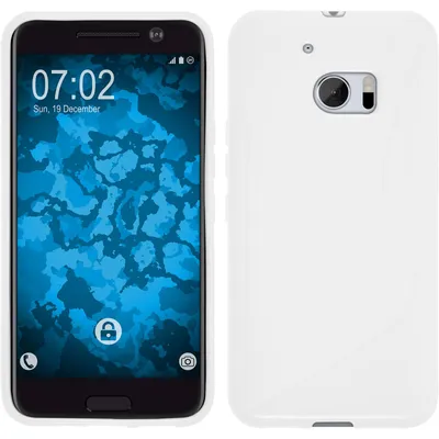Produktbild von PhoneNatic Case kompatibel mit HTC 10 - weiß Silikon Hülle S-Style + 2 Schutzfolien