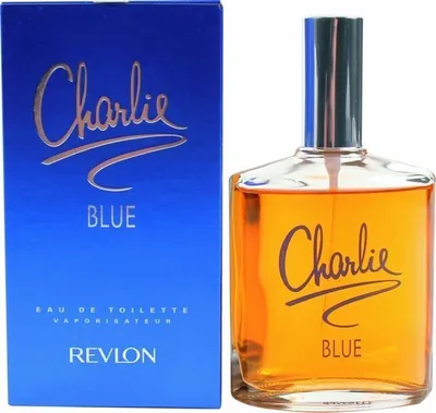 A box and bottle of Revlon Charlie Blue eau de Toilette.