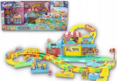 Produktbild von Gazelo Toys Batterie-Eisenbahn Supermarkt mit Zubehör