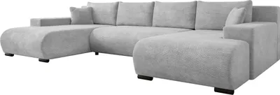 Produktbild von MIRJAN24 Ecksofa Nojan, Wohnzimmer Eckcouch mit Bettkasten und Schlaffunktion, U-Form (Farbe: Lumo 65)