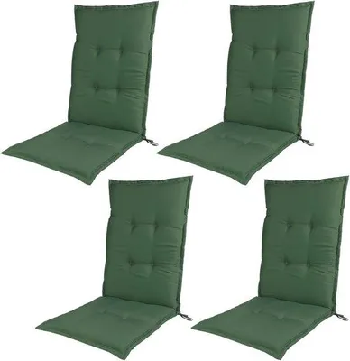 Produktbild von Famanu Sitzkissen für Gartenstühle - Hochlehner - UV-beständiger Stoff - 120x50 cm - Dunkelgrün