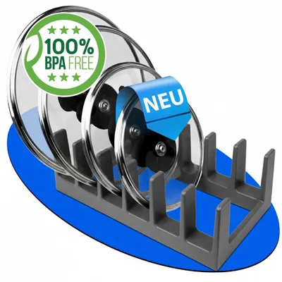 Produktbild von DecoBella Topfdeckelhalter 6 Fächer – platzsparender Küchen Organizer