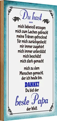 Produktbild von Holzschild Spruch 20x30cm Danke du bis der Beste Papa