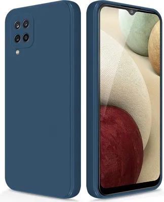 Image de Etui silicone fin pour Samsung Galaxy A12 en silicone souple liquide, mat, résistant aux rayures bleu