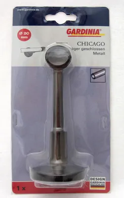 Zdjęcie produktu dla Wspornik Gardinia zamknięty do Ø 20 mm brąz 12 cm