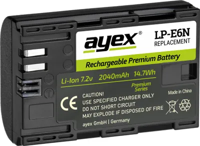Produktbild von LP-E6N Akku für zB Canon EOS R 5D Mark IV 6D Mark II 7D Mark II 80D 90D Leistungsstark 2040mAh