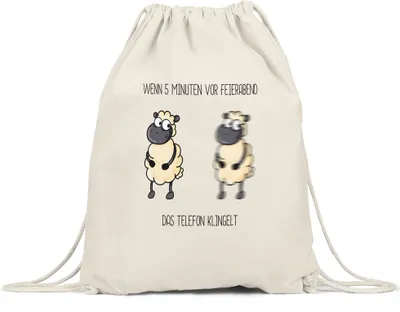 Produktbild von Feierabend Turnbeutel Gymsack Lustig mit Spruch Büro-Tasse Kollege Kollegin Chef Chefin Humor