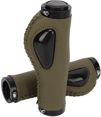 Obrázok produktu pre Kožené rukoväte na bicykel – ergonomická krytka riadidiel