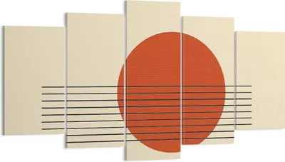 Produktbild von Bild auf Leinwand - Leinwandbild - 5 Teile - Abstraktion Linien Rad - 160x85cm - Wand Bild - Wanddeko - Wandbilder - Leinwanddruck - Bilder - Wanddekoration - Leinwand bilder - EA160x85-4230