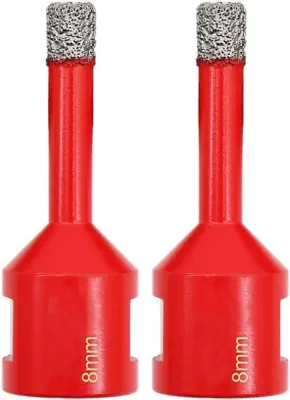 Produktbild von 2-teiliges 8-mm-Diamantbohrset mit M14-Gewinde zum Trockenbohren in Porzellan, Fliesen, Granit und Marmor