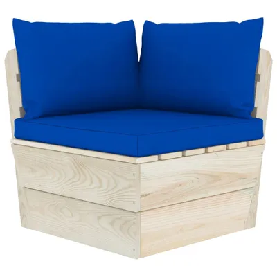 Produktbild von Garten-Paletten-Ecksofa mit Kissen Imprägniertes Fichtenholz