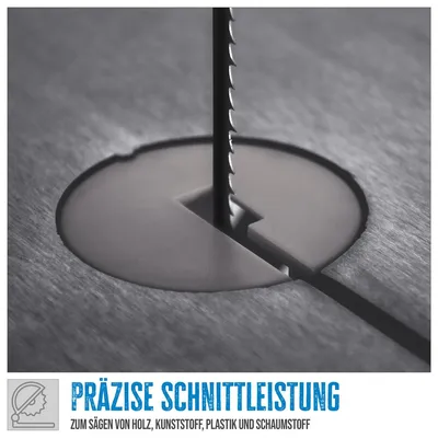 Produktbild von Güde Dekupiersaegeblatt 10 Zähne 3 Stück 132 mm