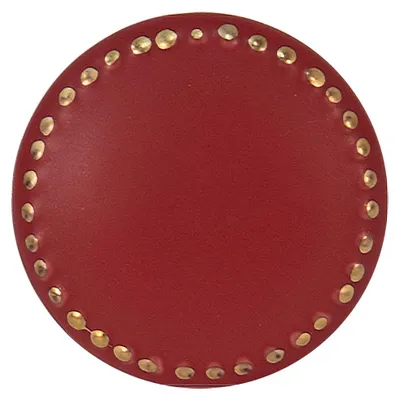 Imagen del producto de Clayre & Eef. Tirador para puerta. Diámetro: 4 cm. Color: rojo dorado. Material: cerámica
