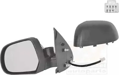 Produktbild von VAN WEZEL 3335807 Außenspiegel Seitenspiegel Links für NISSAN MICRA IV (K13) Konvex Beheizt Grundiert