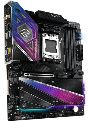 Zdjęcie produktu dla Asrock X870 NOVA WIFI, AMD, Gniazdo AM5, AMD Ryzen 7000 Series, AMD Ryzen 8000 Series, AMD Ryzen 9000 Series, DDR5-SDRAM, 256 GB, DIMM