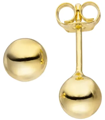 Produktbild von Ohrstecker Ohrringe 6mm Kugel aus 925 Silber gelbvergoldet Ohrschmuck