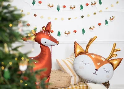 Produktbild von Folienballon Hirsch 73x64cm orange
