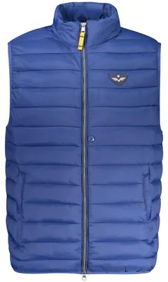 Produktbild von Herren Blaue Ärmellose Jacke mit Taschen & Reißverschluss