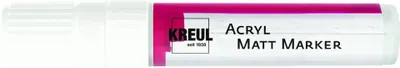 Produktbild von KREUL 46211 - Acryl Matt Marker XXL, mit Keilspitze ca. 15 mm, weiß, matte, permanente Acrylfarbe auf Wasserbasis, für puristische Elemente